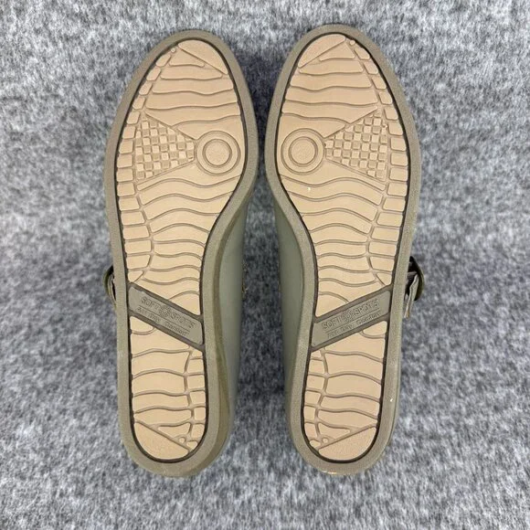 ✅ Womens 6.5M Softspots Comfort Shoes Gray/Tan Leather Mary Jane Casual Flats - Picture 10 of 12